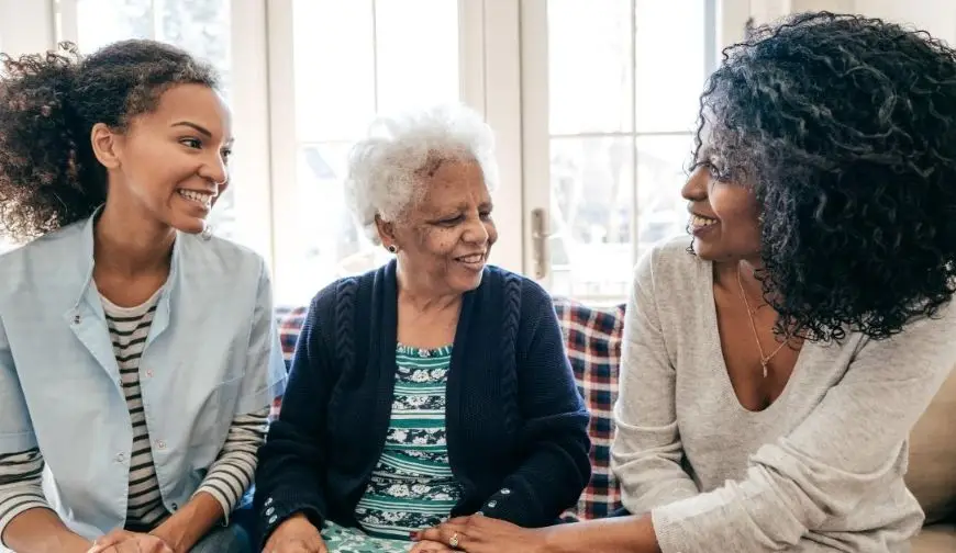 Respite caregiver providing support to a senior at home